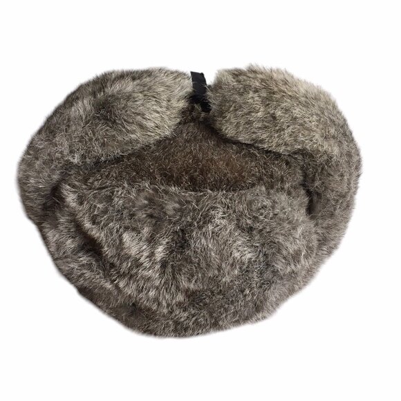 Pyccknn Mex Gray Black Winter Russian Ushanka Fur Hat Trapper Mongolian Military - Picture 4 of 15